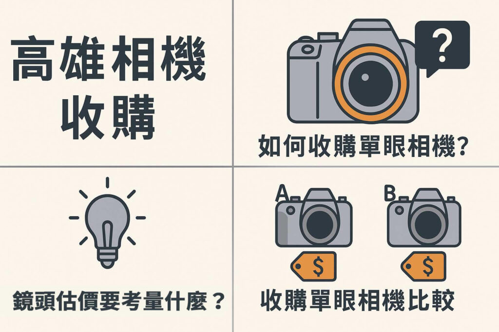 高雄相機收購懶人包圖解|單眼收購流程與鏡頭估價說明